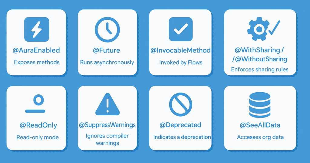 Apex Annotations in Salesforce illustration