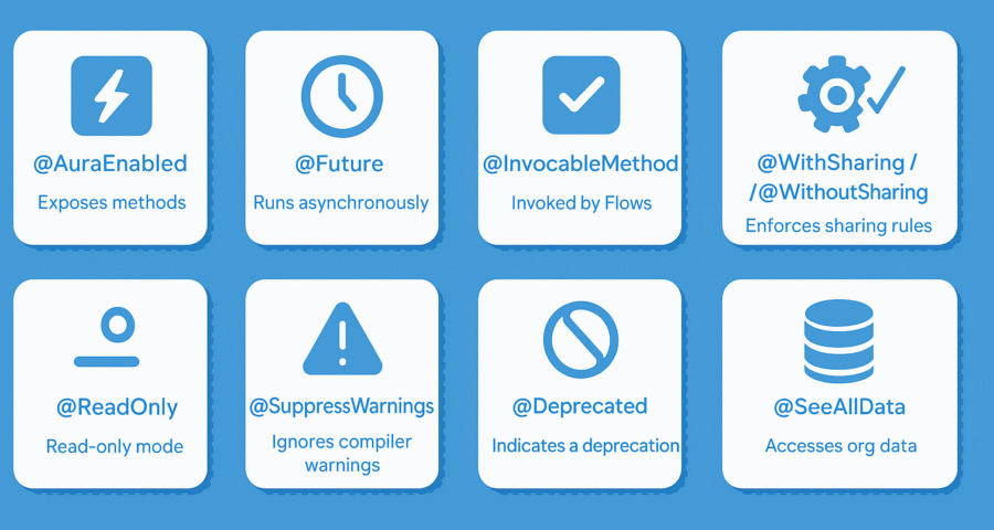 Apex Annotations in Salesforce illustration