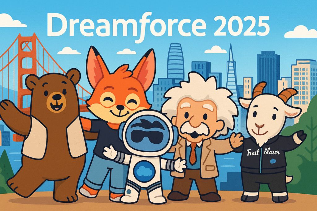 Dreamforce 2025 Salesforce conference illustration
